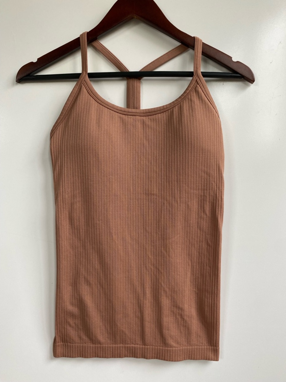 Ribbed Cami Tank Top - Brown